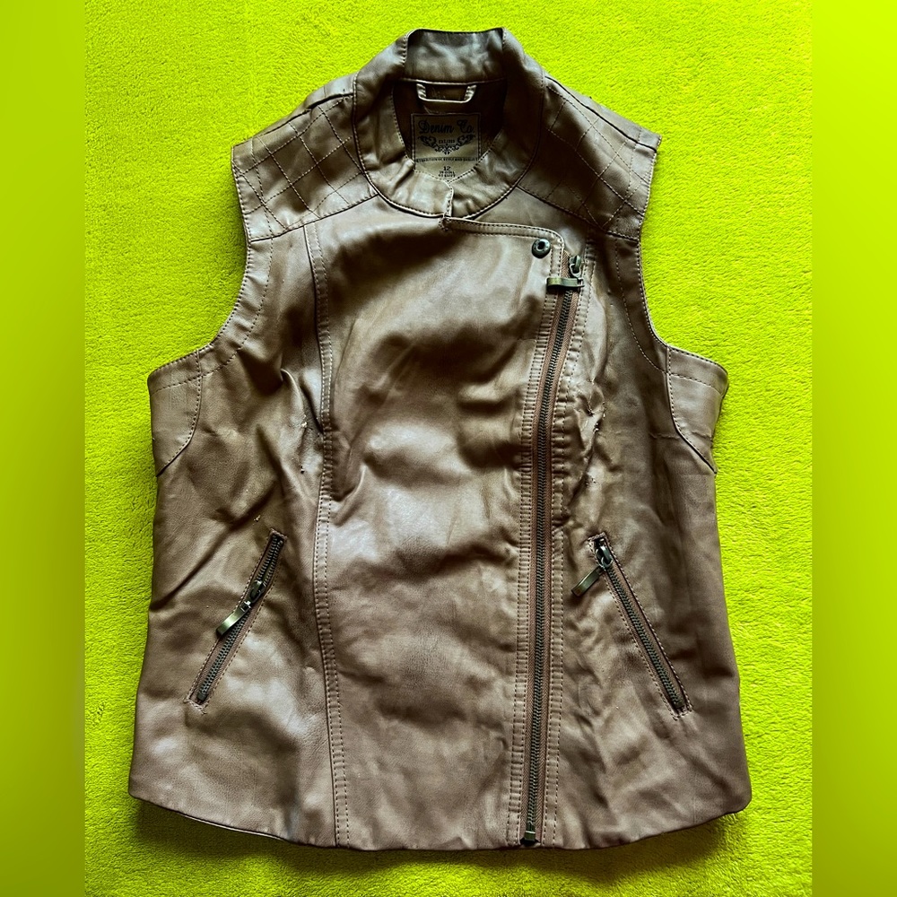 Faux Leather Vest